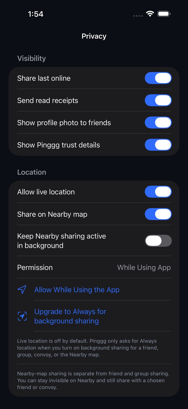 Privacy controls
